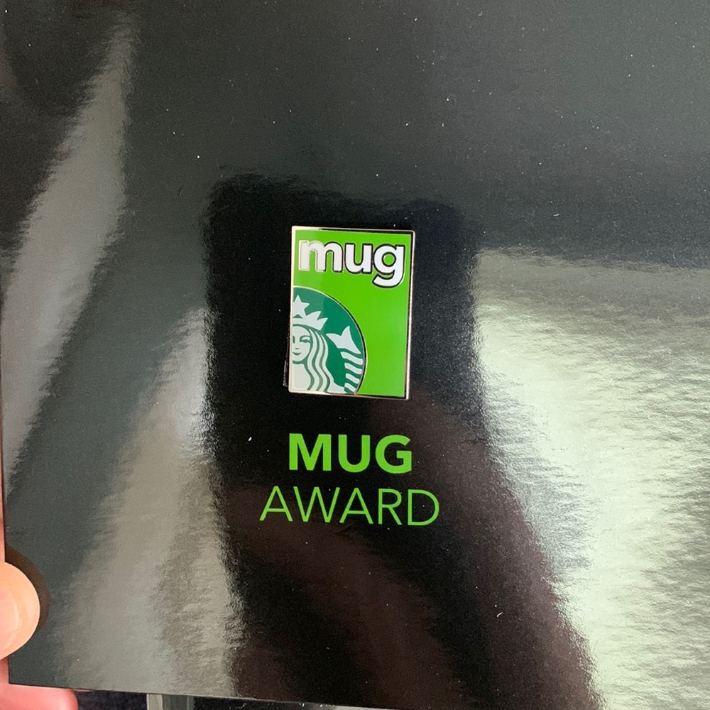 Starbucks MUG Award Pin NIP
